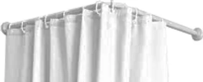 Obrázok produktu pre Záclonová tyč - zahnutá - biela - 80x80cm - edm