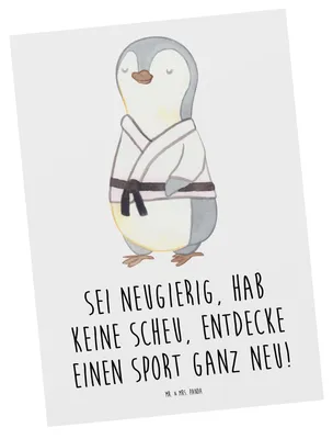 Produktbild von Mr. & Mrs. Panda Ansichtskarte Neuer Sport - Weiß - Geschenk, neue Sportart, Fotokarte, Ansichtskarten, Inspiration, Kunstkarten, Leidenschaft finden, Spaß am, Vertrauem