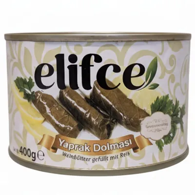 Produktbild von Elifce Reisgefüllte Weinblätter 400g - Yaprak Dolmasi – Fertiggericht in Dose - Traditioneller Genuss – Pflanzlich