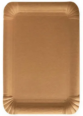 Produktbild von 250 Teller, Pappe pure eckig 18 cm x 26 cm braun