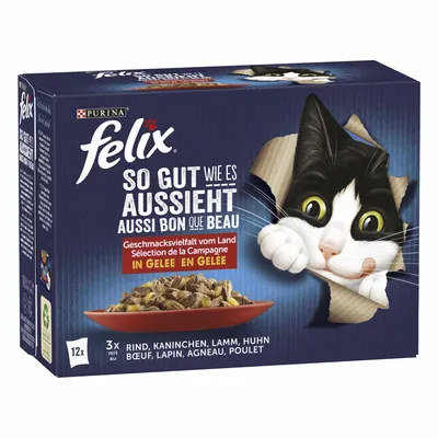 Produktbild von felix So GUT wie es AUSSIEHT Geschmacksvielfalt vom Land in Gelee (12 x 85 g)