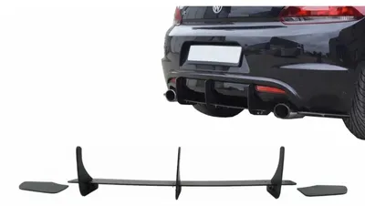 Produktbild von Heckdiffusorverlängerung für VW Scirocco Mk3 III R 2009-2017.