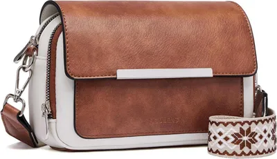 Obrázek produktu pro Dámská crossbody kabelka přes rameno z veganské kůže se širokým popruhem - Roulens