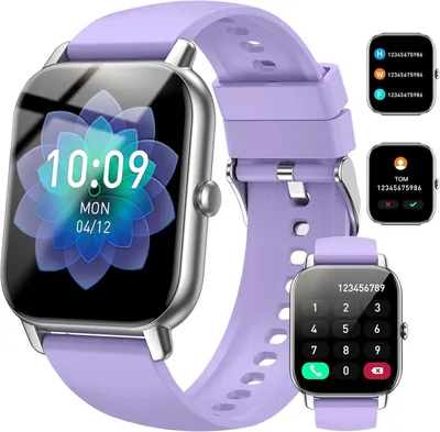 Produktbild von JUNG Nerunsa Smartwatch Damen & Herren Fitnessuhr, mit Bluetooth Smartwatch (4,69 cm/1,85 Zoll) mit Telefon Funktion, 100+ Trainingsmodi)