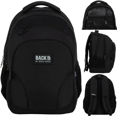 Produktbild von BackUp Jugend Schulrucksack Klasse 6-8 schwarz für Schule klassisch