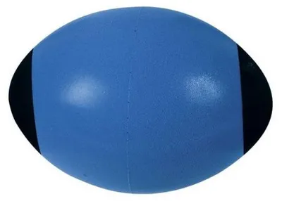Image de Ballon de rugby en mousse bleu 24 cm - balle ovale soft - jeu, sport enfant