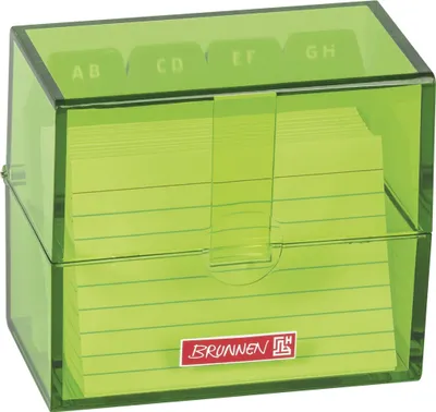 Produktbild von BRUNNEN Karteibox A8 mit Karteikarten kirsch