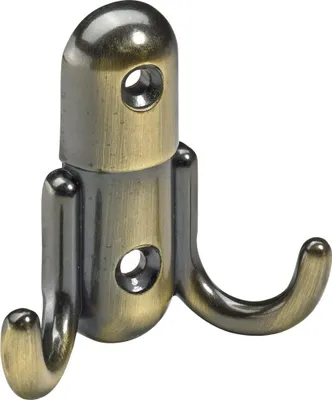 Produktbild von Hettich Mantelhaken 6,0 x 5,5 x 2,2 cm Zinkdruckguss vermessingt - 1 Stück