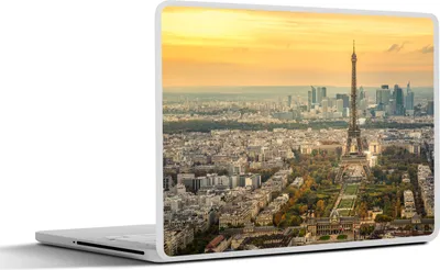 Produktbild von MuchoWow® Laptop Aufkleber Sticker Cover Paris und der Eiffelturm mit einem sehr bunten Himmel 30x21 cm - Sticker für Laptop - Selbstklebend
