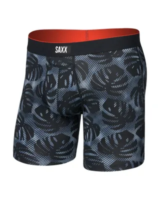 Produktbild von SAXX Herren Boxershorts Multi-Sport Mesh – Funktions-Unterwäsche mit BallPark Pouch® PRO – Schwarz / Tropenprint – Gr. XL