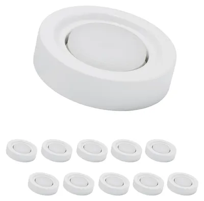 Image de Lot de 10 lampes encastrables MILI 7 W, culot GX53, lumière du jour 4000 K, 230 V, 520 lumens, blanc