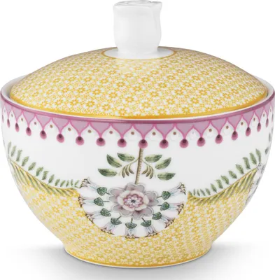 Produktbild von PIP STUDIO Lily&Lotus Tiles Yellow Zuckerdose 0,3l