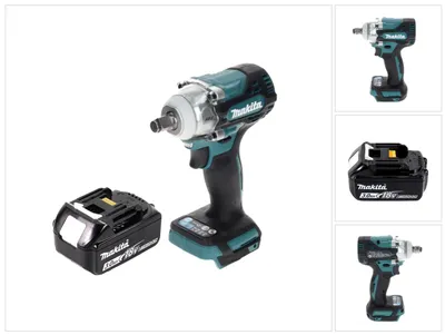 Zdjęcie produktu dla Akumulatorowy klucz udarowy Makita DTW 300 F1 18 V 330 Nm 1/2" bezszczotkowy + 1x akumulator 3,0 Ah - bez ładowarki