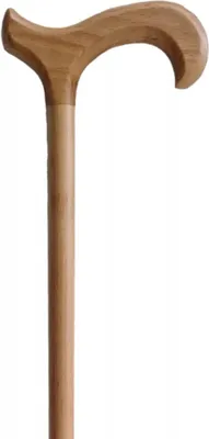 Immagine prodotto di Bastone classico da uomo in legno con impugnatura derby - naturale