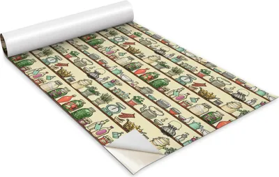 Zdjęcie produktu dla Folia samoprzylepna - Okleina meblowa - Dekoracyjna - Do mebli - Tapeta - Naklejka - Folia - Przedmioty kuchenne z kreskówek - 100 x 50 cm