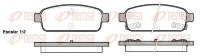 Produktbild von REMSA Bremsbeläge Satz Hinten Bremsklötze für OPEL Mokka / Mokka X (J13) 1432.02