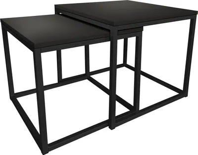 Produktbild von Couchtisch 2in1, schwarz, mit schwarzem Gestell