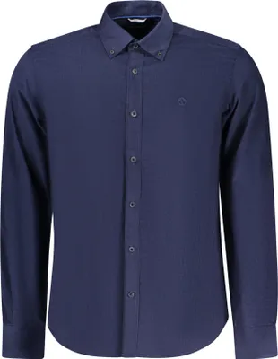 Produktbild von Herrenhemd Blau: Langarm, Button-Down, Umweltfreundlich