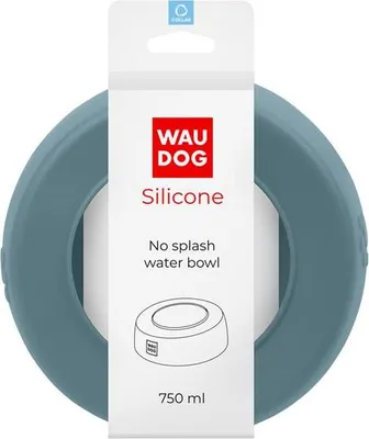 Obrázok produktu pre Miska silikón no splash Waudog 750ml sivá