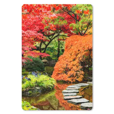 Produktbild von MuchoWow® Mauspad Mousepad Bäume - Japanisch - Steine - Weg - Natur 18x27 cm - Mousepads - Maus Mat - Pad - Mausunterlage