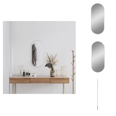 Immagine prodotto di vidaXL Specchio da parete argento 70x30 cm ovale - Specchio