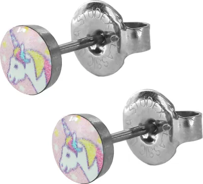 Produktbild von Chirurgenstahl Ohrstecker mit Einhorn Studex Sensitive