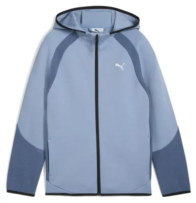 Productafbeelding van Puma jongenshoodie Evostripe, model met volledige rits, donkerblauw, maat 152 EU