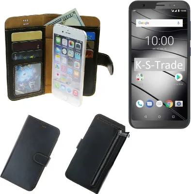 Produktbild von K-S-Trade Schutz Hülle kompatibel mit Gigaset GS185 Klapphülle Case Phone cover Slim Handytasche Handy Hülle schwarz aus Kunstleder (1 Stk)