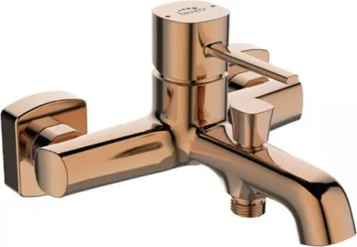 Produktbild von Badewanne-Batterie, Wannenarmatur, rosegold Kupfereffekt, POLLA, Wandmontage