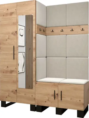 Produktbild von Garderobe ARTIN Set 14 mit gepolsterten Paneelen Industrial Design