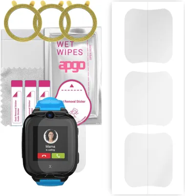 Produktbild von apgo 3 Stück Schutzfolie, klar, kompatibel mit Xplora XGO 2 kids Smartwatch, Hydrogel Displayschutzfolie mit Positionierhilfe, Displayfolie, robust und kratzfest