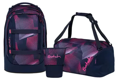 Produktbild von Satch, Schulrucksack-Set PACK Seismic Pink 3-teilig, ab 5. Klasse