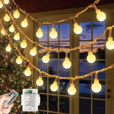 Immagine prodotto di Striscia luminosa a LED con 40 luci - Decorazioni per esterni e natalizie - 5 m - Luce calda