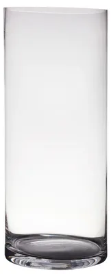 Produktbild von Glas Bodenvase ZYLINDER COLD CUT H. 60cm D. 25cm transparent rund Glas Hakbijl