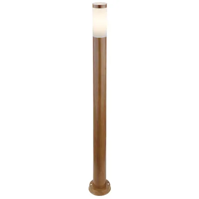 Produktbild von Stehleuchte, Außen, Edelstahl, Holz-Optik, H 110 cm
