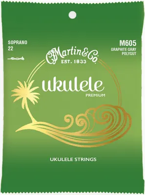 Produktbild von Martin M605 Premium Graphit Grey Polygut - Sopranukulele