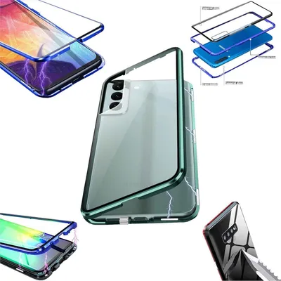 Produktbild von Für Samsung Galaxy S24 Plus Handy Tasche 360 Magnet Glas Bumper Metall Hülle Etuis Case Cover