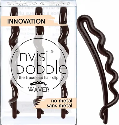 Produktbild von invisibobble WAVER, Schnapp-Haarspange, Braun, Einfarbig, Erwachsene, 3 Stück(e)