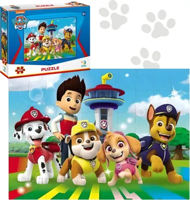 Zdjęcie produktu dla Puzzle Psi Patrol 60 Elementów Paw Patrol Kolorowa Układanka Dla Dzieci