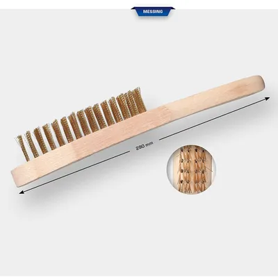 Obrázek produktu pro Brilliant Tools Mosazný drátěný kartáč, 4-řadý, 290 mm