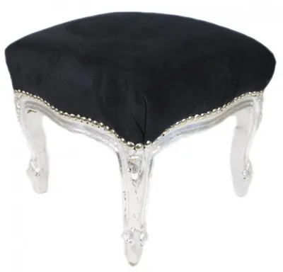 Image de Tabouret baroque noir/argenté