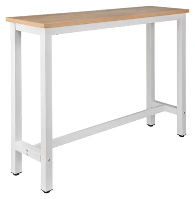 Produktbild von Bartresen – Tisch – Bistrotisch – 140x40x100 cm – Mit Fußstütze und Metallgestell – Frühstückstisch – Esstisch