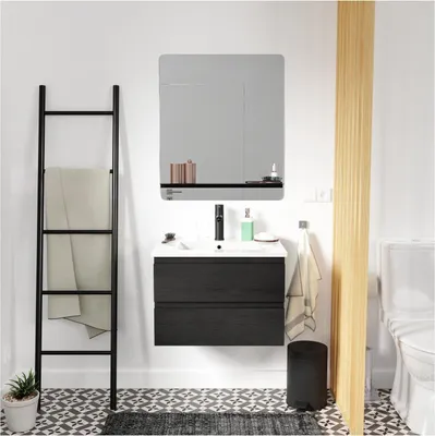 Produktbild von Einzelmöbel + Waschbecken + Armatur + Spiegel SORRENTO