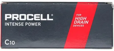 Zdjęcie produktu dla Bateria alkaliczna przemysłowa LR14 C 1,5V 10szt w opakowaniu INTENSE PROCELL /cena za 10 baterii/