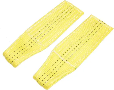 Produktbild von 2 gelbe Nylon-Gurtbänder zur lackfreien Auto-Dellenreparatur, Abzieher für Karosserien, LKWs und Fahrzeuge