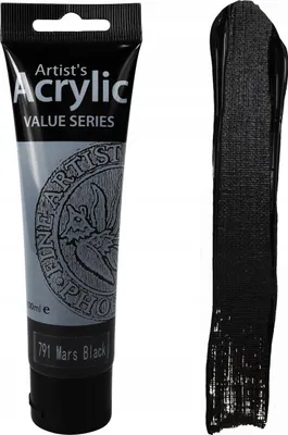 Produktbild von Künstler-Schwarz-Acrylfarbe Phoenix 791 Mars Schwarz 100ml