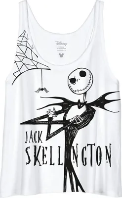 Produktbild von The Nightmare Before Christmas Tank-Top Damen Jack Skellington weiß L