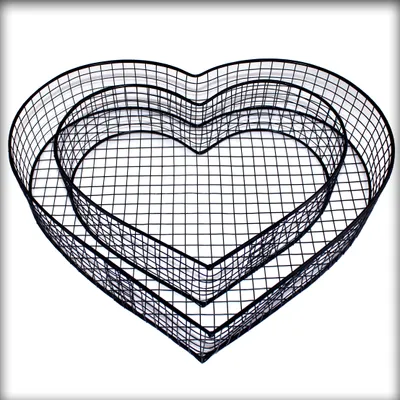 Produktbild von Herz Gitter Pflanzschale Grabschmuck Grabgestaltung Friedhof 8 cm hoch