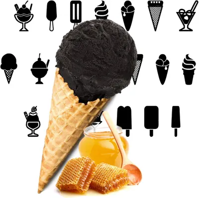 Immagine prodotto di Miele Nero Gelato in polvere Vegan Senza zucchero e senza lattosio 1 kg
