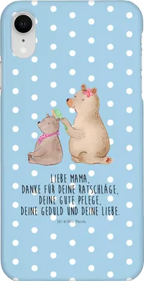 Produktbild von Mr. & Mrs. Panda Iphone XR Handyhülle Bär Kind - Blau Pastell - Geschenk, Muttertag, Handy Case, Mama, Premium Kunststoff, Familie, Mutter